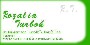 rozalia turbok business card